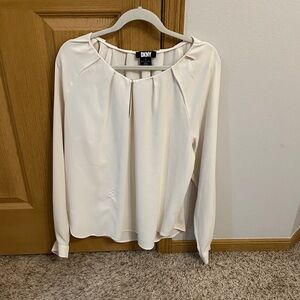 DKNY Women's Elegant Ivory Blouse